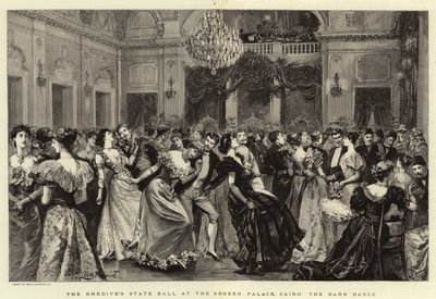 Het Staatsbal van de Khedive in het Abdeen Paleis, Caïro, de Barn Dance door Percy Macquoid